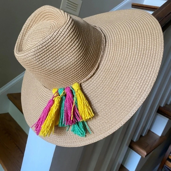 Anthropologie Woven Tassel Sun Hat main image 4